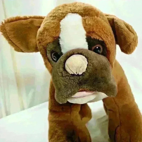 Build-A-Bear Workshop Realistic Boxer Bulldog Dog Puppy Plush Stuffed Animal 14" - Picture 2 of 11